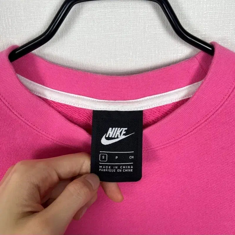 [BUNJANG] Nike Pink Crew Oversized Sweatshirt / 나이키/핑크 크루 오버핏 맨투맨 긴팔 티 S M/라덴