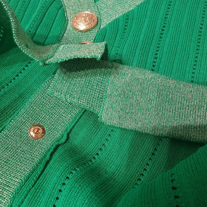 [BUNJANG] Valleygirl Green Knit Cardigan / Valleygirl 그린 니트 가디건