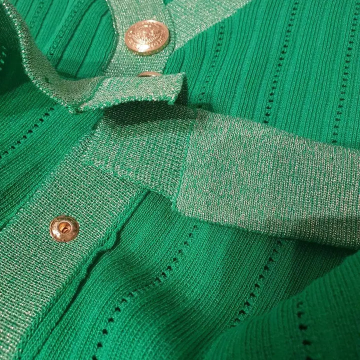 [BUNJANG] Valleygirl Green Knit Cardigan / Valleygirl 그린 니트 가디건