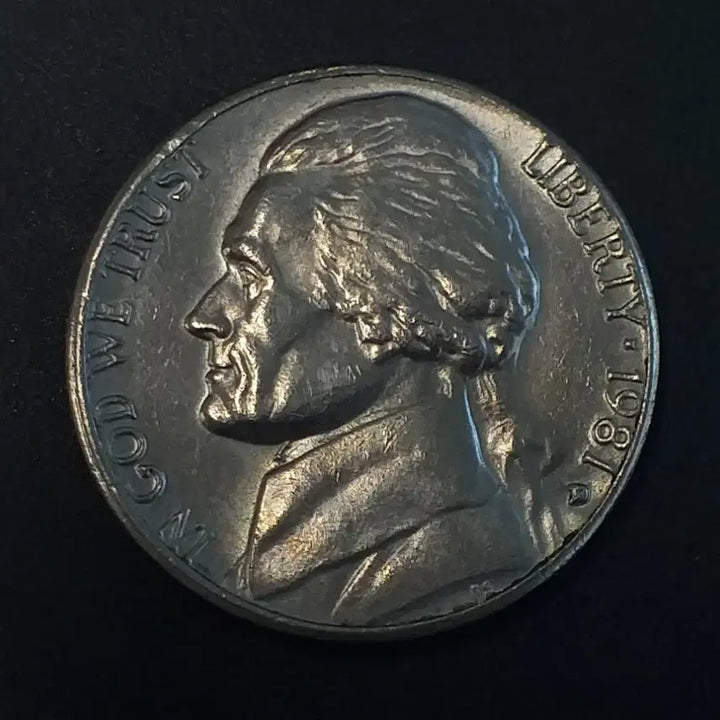 [BUNJANG] 1981 Jefferson Nickel Coin / 1981년 미국 제퍼슨 5센트 동전 w438