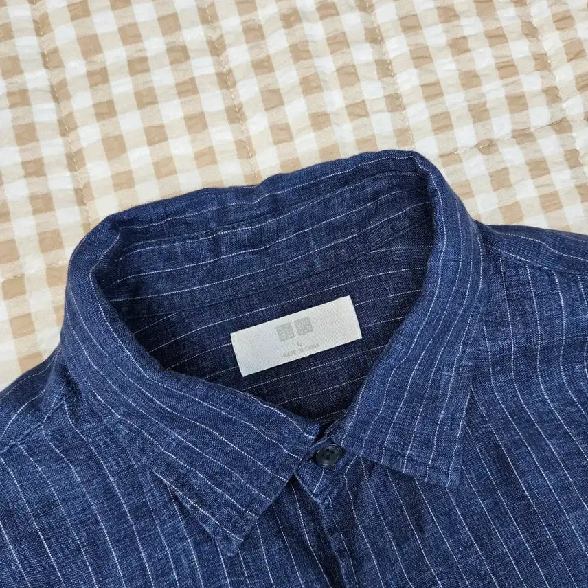 [BUNJANG] Uniqlo Linen Long Sleeve Shirt / 유니클로 마100 긴소매 셔츠 남자100