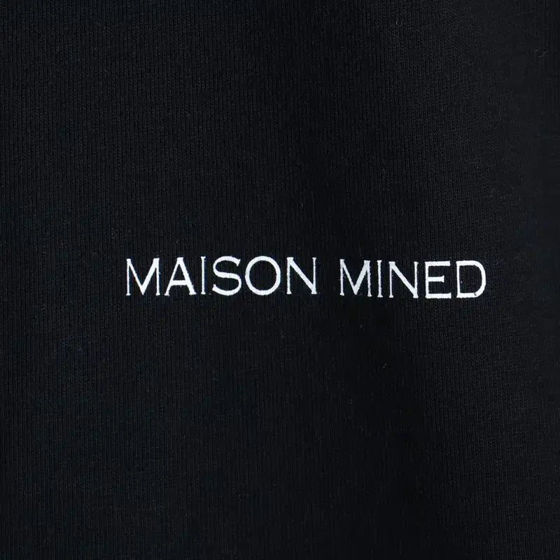 [BUNJANG] Maison Mineed Small Logo Black T-shirt / (L-2XL) 메종미네드 반팔 티셔츠 스몰로고 블랙 박시-182F3