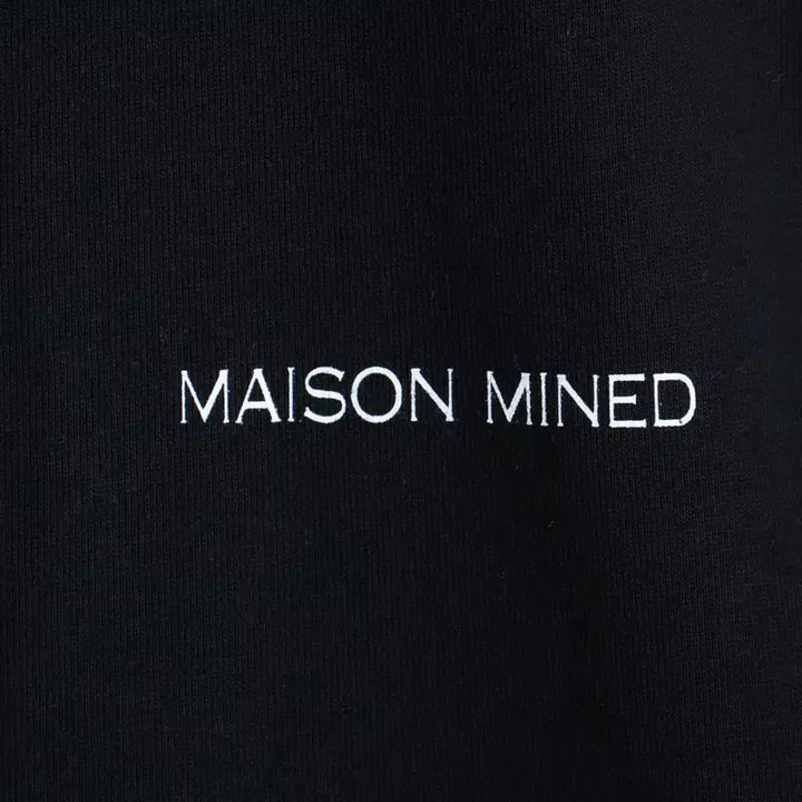 [BUNJANG] Maison Mineed Small Logo Black T-shirt / (L-2XL) 메종미네드 반팔 티셔츠 스몰로고 블랙 박시-182F3