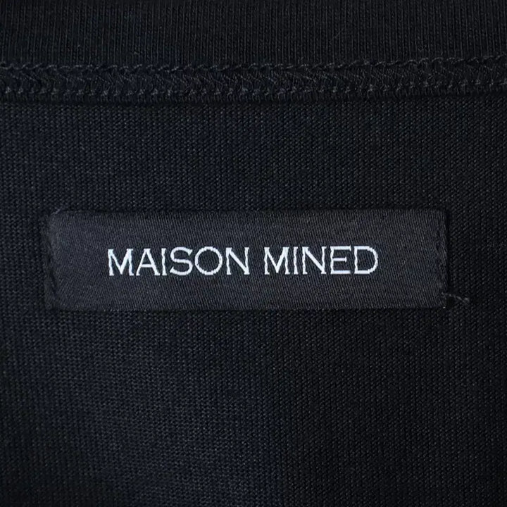 [BUNJANG] Maison Mineed Small Logo Black T-shirt / (L-2XL) 메종미네드 반팔 티셔츠 스몰로고 블랙 박시-182F3