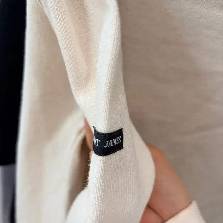 [BUNJANG] Saint James Ivory Cotton Short Sleeve T-shirt / 세인트제임스 아이보리색 면 반팔 티셔츠