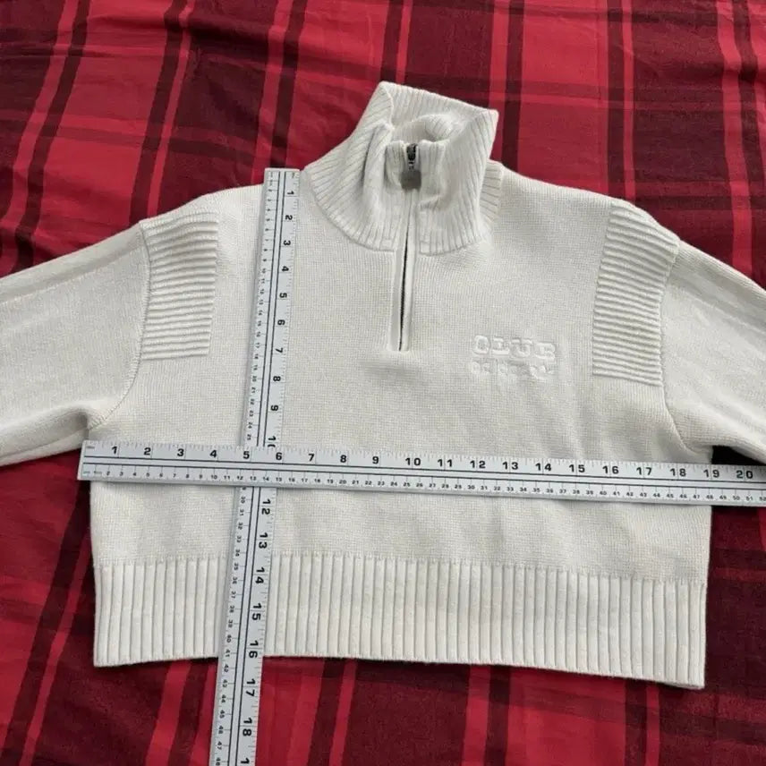 [BUNJANG] Adidas Half Zip Crop Knit Sweater / 클럽 아디다스 하프 집업 크롭 니트