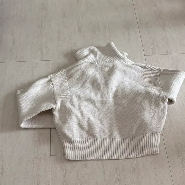 [BUNJANG] Adidas Half Zip Crop Knit Sweater / 클럽 아디다스 하프 집업 크롭 니트