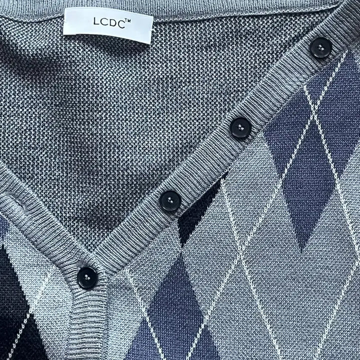 [BUNJANG] LCDC TM Argyle Check Cardigan / 엘씨디씨티엠 ARGYLE CHECK CARDIGAN