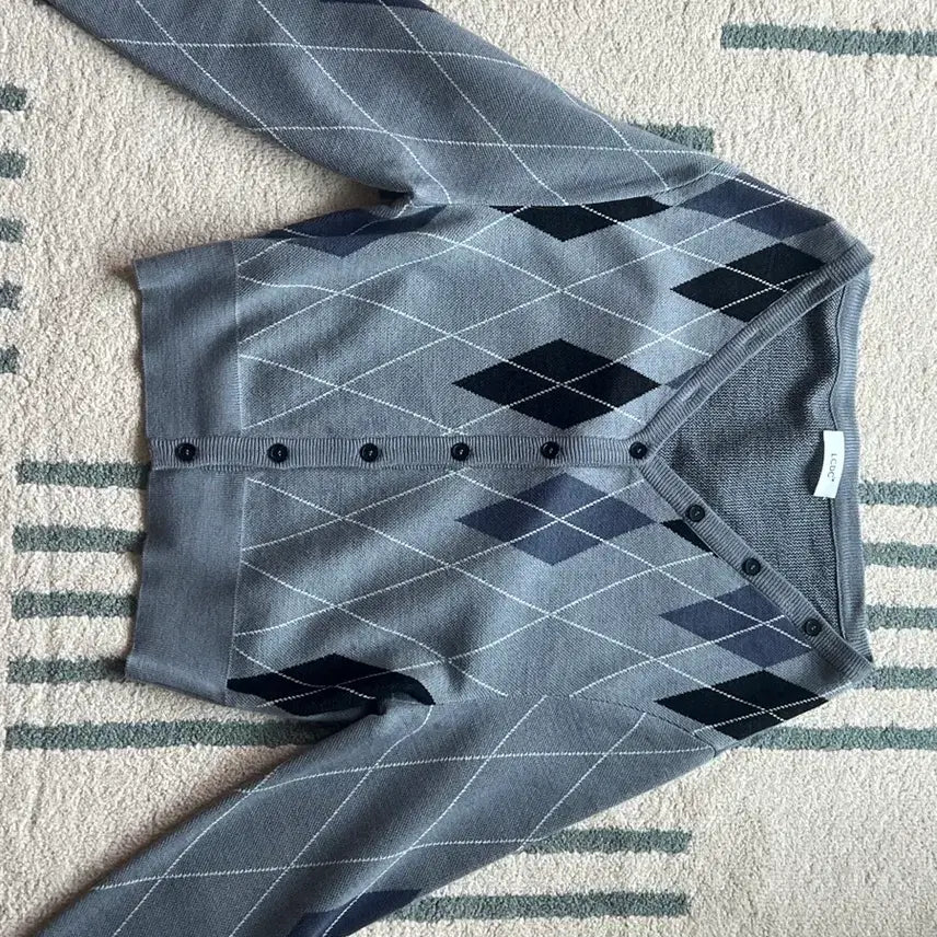 [BUNJANG] LCDC TM Argyle Check Cardigan / 엘씨디씨티엠 ARGYLE CHECK CARDIGAN