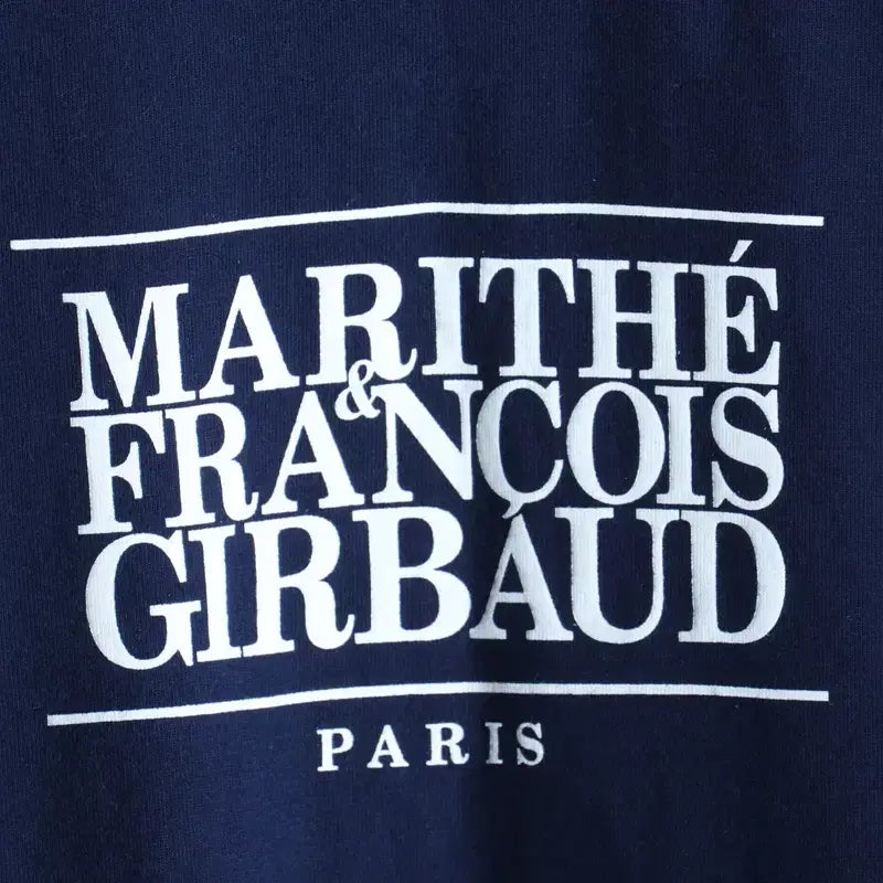 [BUNJANG] Marithe Francois Girbaud Semi-Crop Big Logo T-shirt / W(M) 마리떼프랑소와저버 반팔 티셔츠 빅로고 세미크롭 네이비-182F5