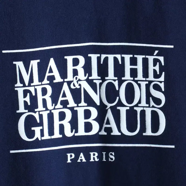[BUNJANG] Marithe Francois Girbaud Semi-Crop Big Logo T-shirt / W(M) 마리떼프랑소와저버 반팔 티셔츠 빅로고 세미크롭 네이비-182F5