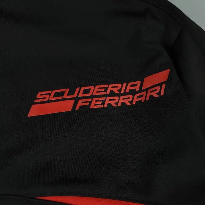 [BUNJANG] FERRARI Puma Red Black Logo Elbow Patch Old School Jacket / FERRARI 페라리 X 퓨마 레드 블랙 배색 로고 엘보우패치 올드스쿨