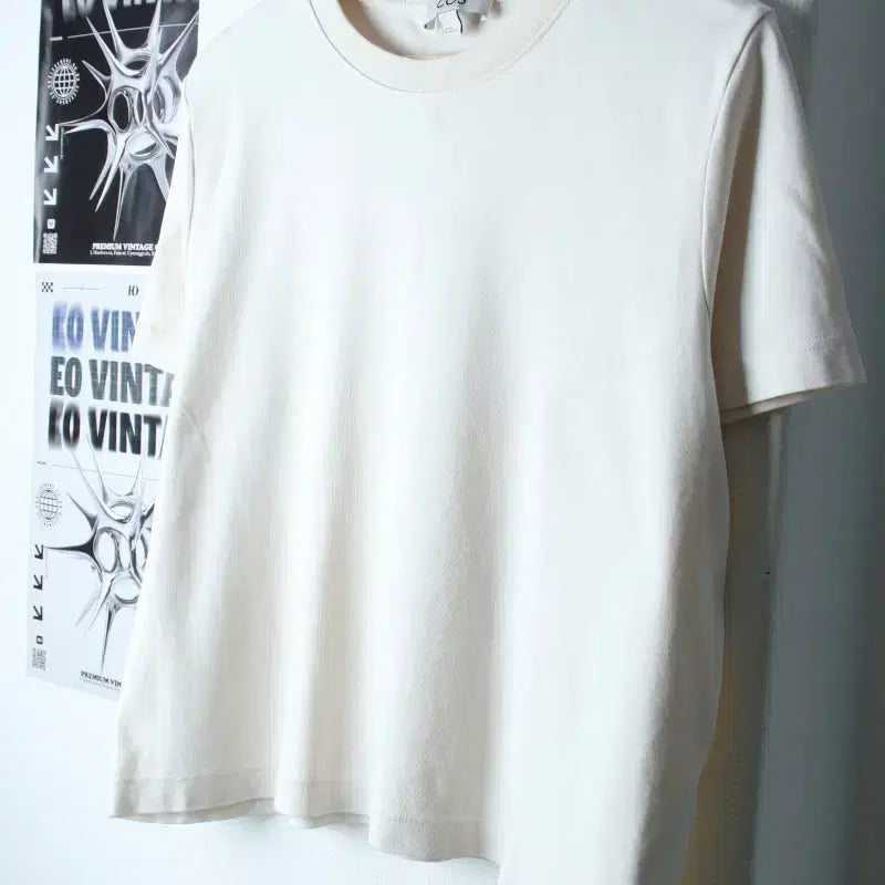 [BUNJANG] Cos Basic Short-Sleeved T-shirt Beige / W(XL-2XL) 코스 반팔 티셔츠 빅사이즈 베이지 무지 크롭-182F7
