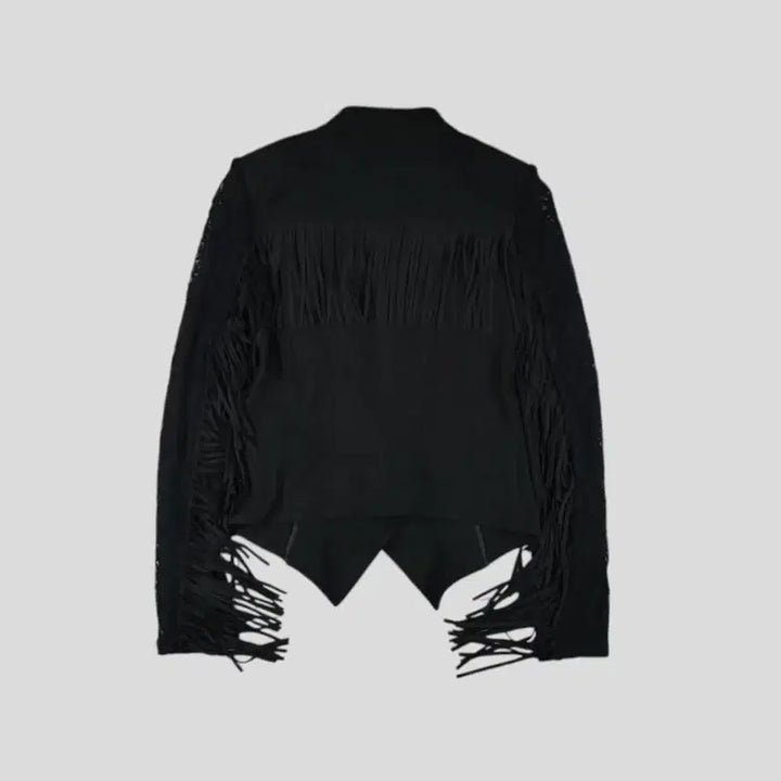 [BUNJANG] EGOIST Black 펀칭 Asymmetric Lace Fringe Top / EGOIST 에고이스트 블랙 펀칭 언발란스 레이스 프린지 고딕 고스 페미