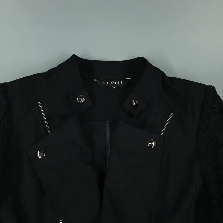 [BUNJANG] EGOIST Black 펀칭 Asymmetric Lace Fringe Top / EGOIST 에고이스트 블랙 펀칭 언발란스 레이스 프린지 고딕 고스 페미