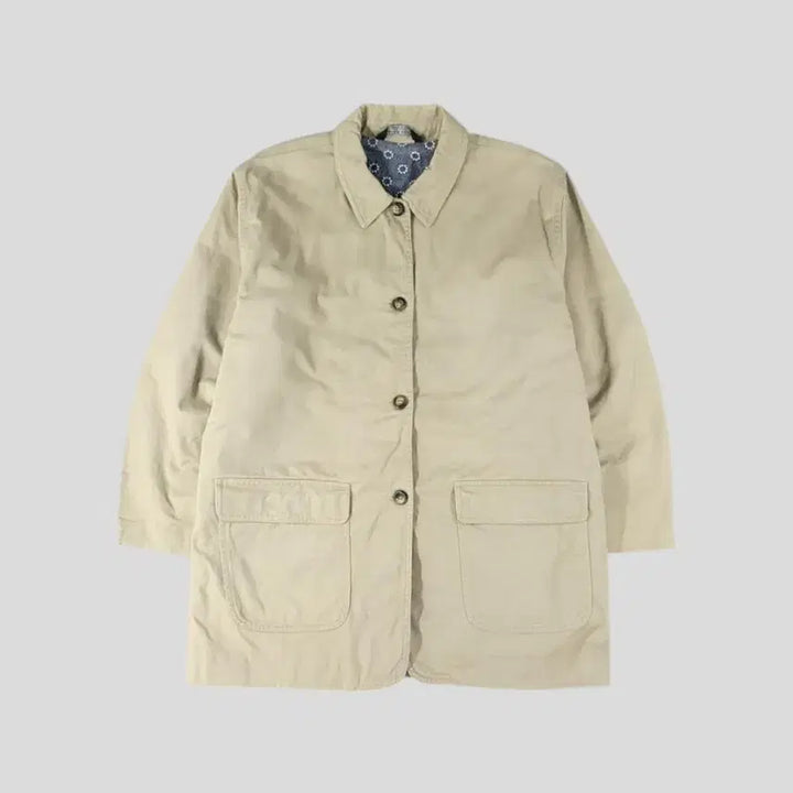 [SOLD OUT] LAURA ASHLEY 로라애슐리 JP 베이지 카라넥 캔버스 코튼 워크자