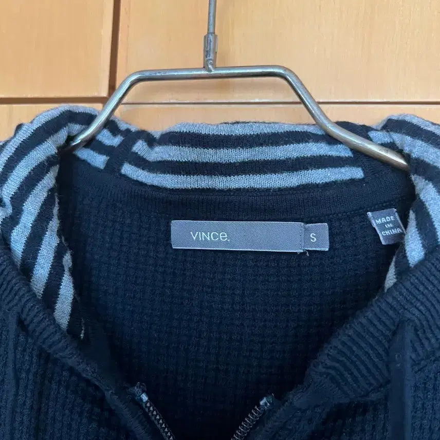 [BUNJANG] Vince Navy Hooded Knit Zip-up / 정품 Vince 빈스 네이비 후드 니트 집업