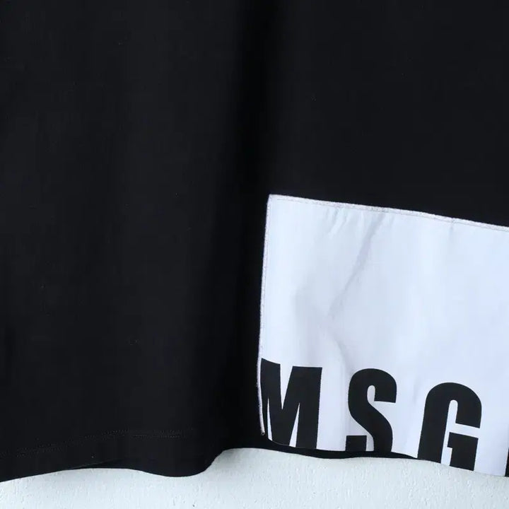 [BUNJANG] MSGM Black T-Shirt / (M) 엠에스지엠 반팔 티셔츠 블랙 이태리-182FA