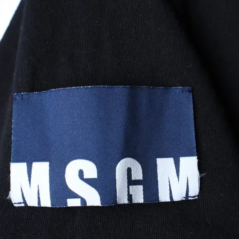[BUNJANG] MSGM Black T-Shirt / (M) 엠에스지엠 반팔 티셔츠 블랙 이태리-182FA