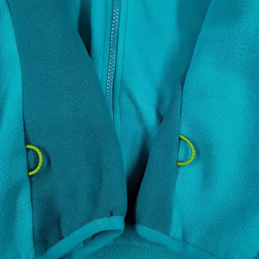 [BUNJANG] Adidas Fleece Jacket / 아디다스 라이트블루 청록 옐로우 배색 로고 레글런 기모 플리스 후리스 자
