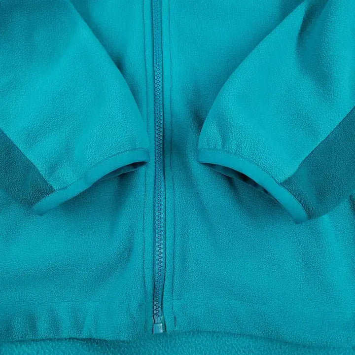 [BUNJANG] Adidas Fleece Jacket / 아디다스 라이트블루 청록 옐로우 배색 로고 레글런 기모 플리스 후리스 자
