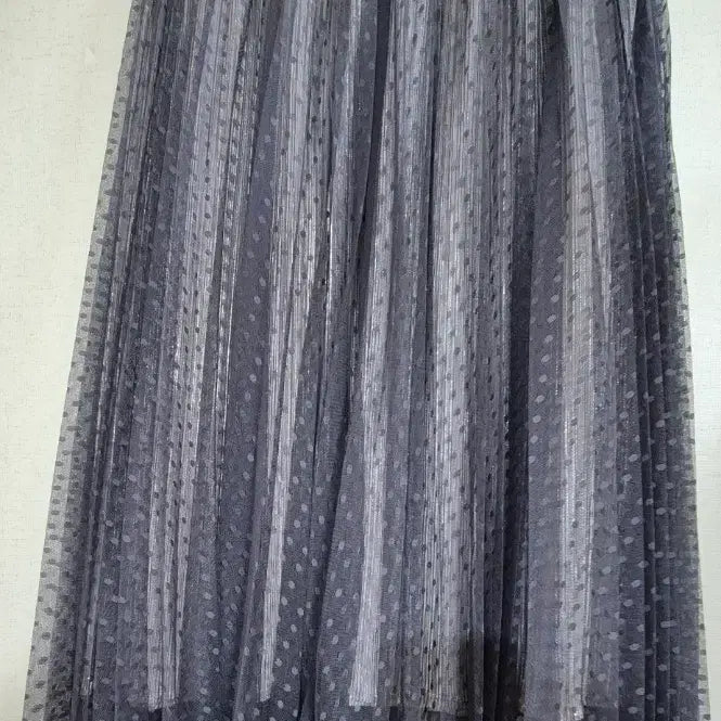 [BUNJANG] SJSJ Dot Pleated Long Skirt / 한섬 SJSJ 도트  롱 스커트 샤롱스커트