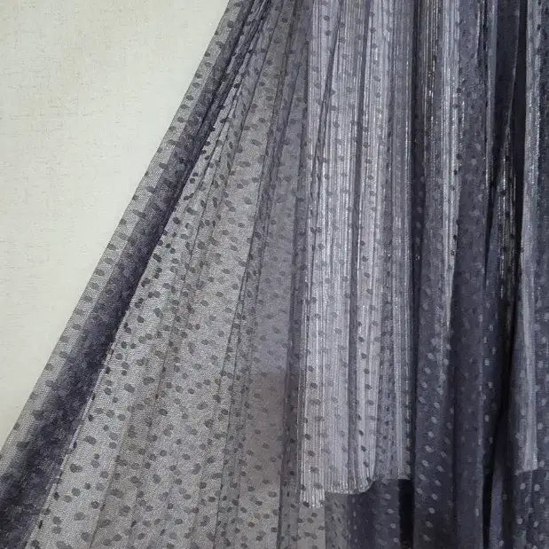 [BUNJANG] SJSJ Dot Pleated Long Skirt / 한섬 SJSJ 도트  롱 스커트 샤롱스커트