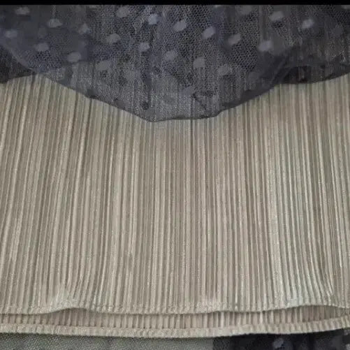 [BUNJANG] SJSJ Dot Pleated Long Skirt / 한섬 SJSJ 도트  롱 스커트 샤롱스커트