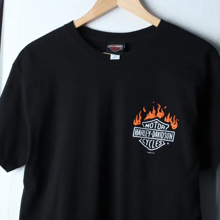 [BUNJANG] Harley-Davidson Motorcycle Graphic T-shirt / (M-L) 할리데이비슨 반팔 티셔츠 바이크 타이거 서울 불꽃-182FC