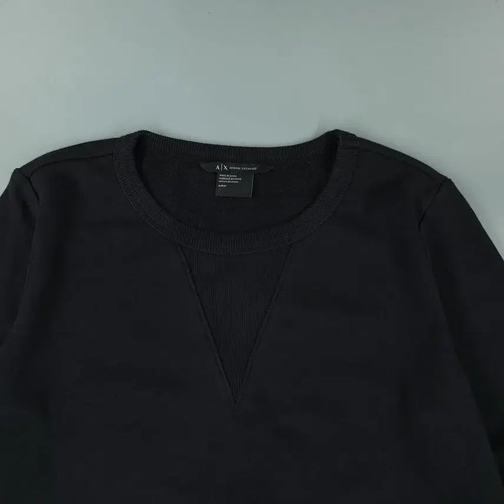 [BUNJANG] Armani Exchange Black Steel Logo Crop Fit Lace Top / ARMANI EXCHANGE 아르마니 블랙 스틸로고 크롭핏 펀칭 레이스