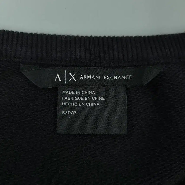 [BUNJANG] Armani Exchange Black Steel Logo Crop Fit Lace Top / ARMANI EXCHANGE 아르마니 블랙 스틸로고 크롭핏 펀칭 레이스