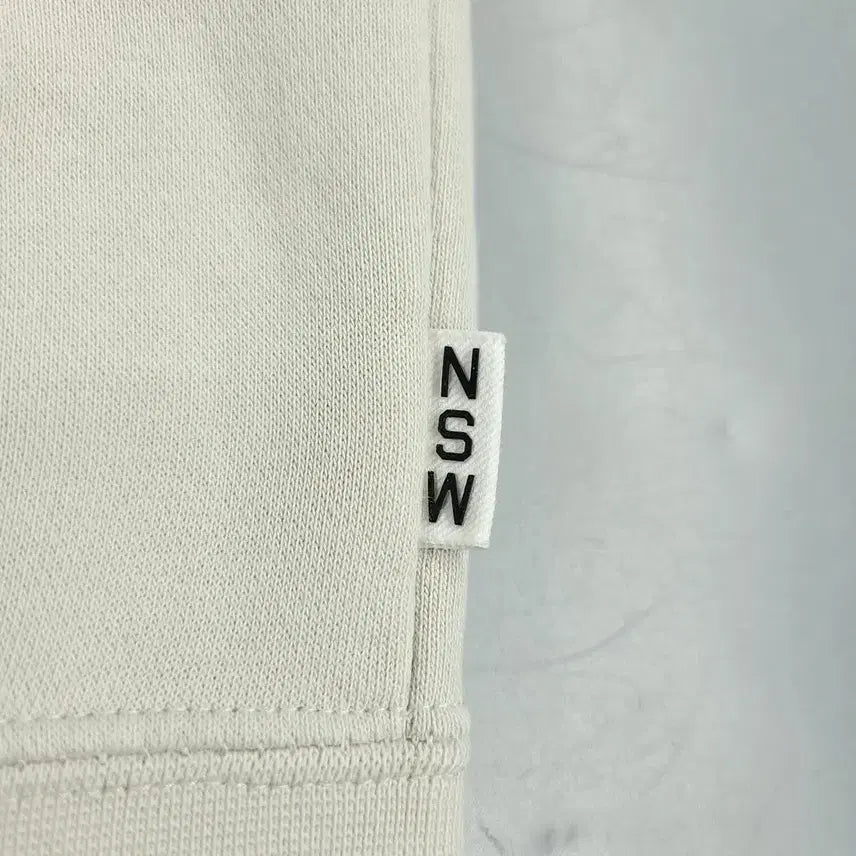 [BUNJANG] Nike Ivory Multi-color NSW Spellout Big Boucle Logo Sweatshirt / 나이키 아이보리톤 멀티컬러 NSW 스펠아웃 빅 부클로고 기모 코튼블렌드