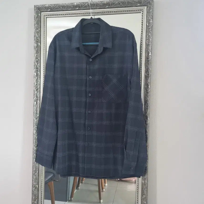 [BUNJANG] DRAW FIT Linen Blend Check Shirt (L) / 드로우핏(DRAW FIT) 린넨 혼방 체크 셔츠 (L)