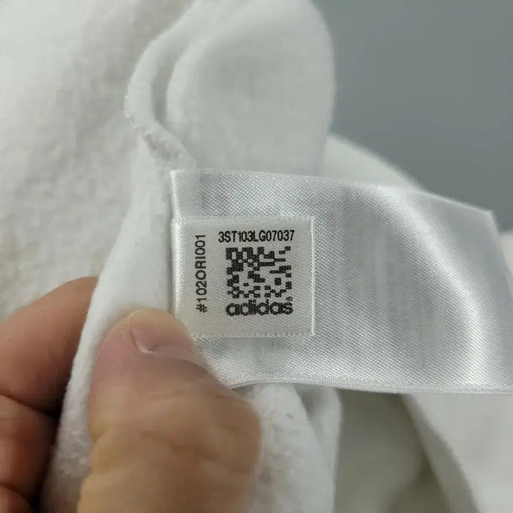 [BUNJANG] Adidas Big Trefoil Logo Raglan Sweatshirt / 아디다스 화이트 블랙 빅트레포일 로고 레글런 코튼블렌드 맨투맨 티셔츠 M