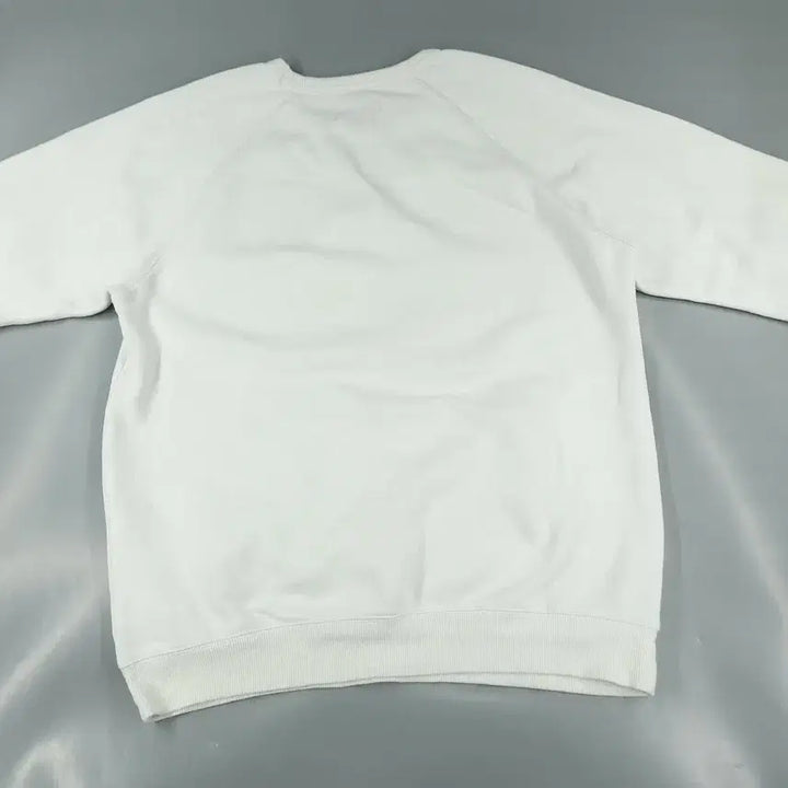[BUNJANG] Adidas Big Trefoil Logo Raglan Sweatshirt / 아디다스 화이트 블랙 빅트레포일 로고 레글런 코튼블렌드 맨투맨 티셔츠 M