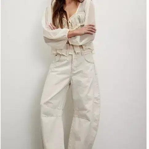 [BUNJANG] Free People Mid Rise Barrel Jeans / free people 프리피플 미드 배럴 진