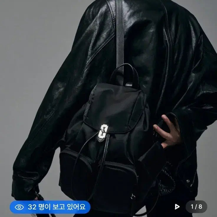 [SOLD OUT] 분크 백팩 헤이 더블 포켓 m 블랙