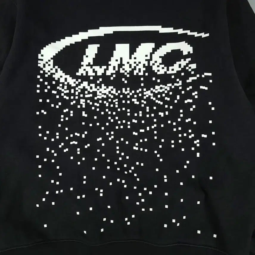 [BUNJANG] LMC Pixel Pattern Cotton Sweatshirt / LMC 엘엠씨 블랙 화이트 빅로고 픽셀패턴 기모 코튼 맨투맨 티셔츠 L