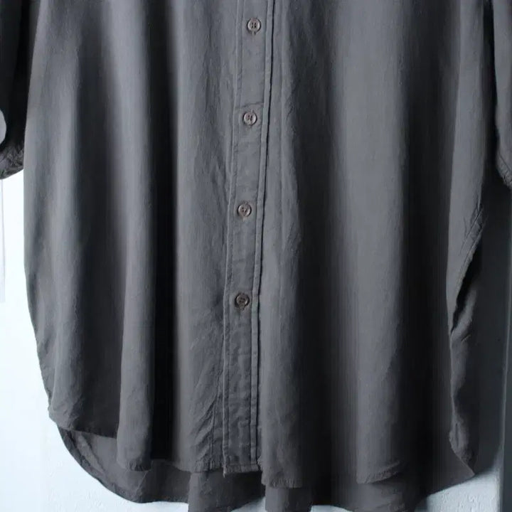[BUNJANG] Lafarge Store Charcoal Solid Short Sleeve Shirt / (L) 라퍼지스토어 반팔셔츠 남방 차콜 무지 놈코어-18300