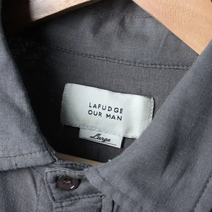 [BUNJANG] Lafarge Store Charcoal Solid Short Sleeve Shirt / (L) 라퍼지스토어 반팔셔츠 남방 차콜 무지 놈코어-18300