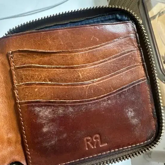 [BUNJANG] RRL Leather Zipper Wallet / RRL 가죽지퍼지갑