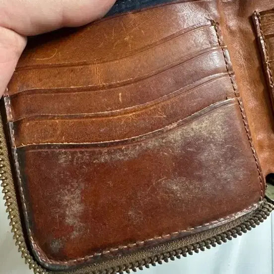 [BUNJANG] RRL Leather Zipper Wallet / RRL 가죽지퍼지갑