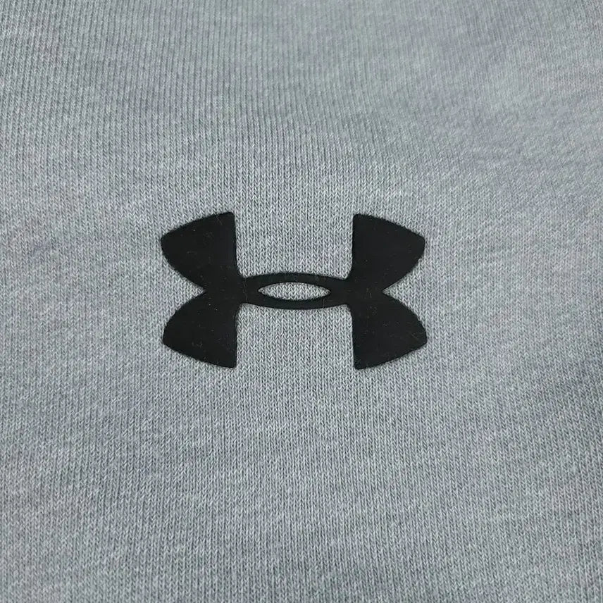 [BUNJANG] Under Armour Half-Zip Pullover Hoodie / 언더아머 그레이 블랙 배색 로고 하프집업 반집업 기모 코튼블렌드 후드 티