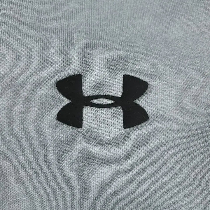 [BUNJANG] Under Armour Half-Zip Pullover Hoodie / 언더아머 그레이 블랙 배색 로고 하프집업 반집업 기모 코튼블렌드 후드 티