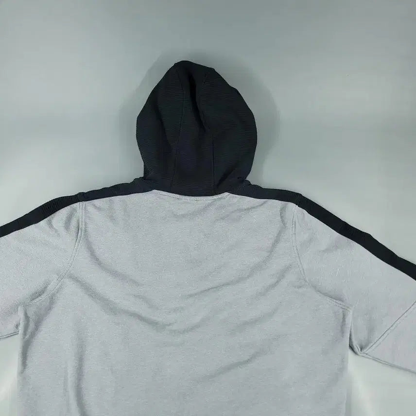 [BUNJANG] Under Armour Half-Zip Pullover Hoodie / 언더아머 그레이 블랙 배색 로고 하프집업 반집업 기모 코튼블렌드 후드 티