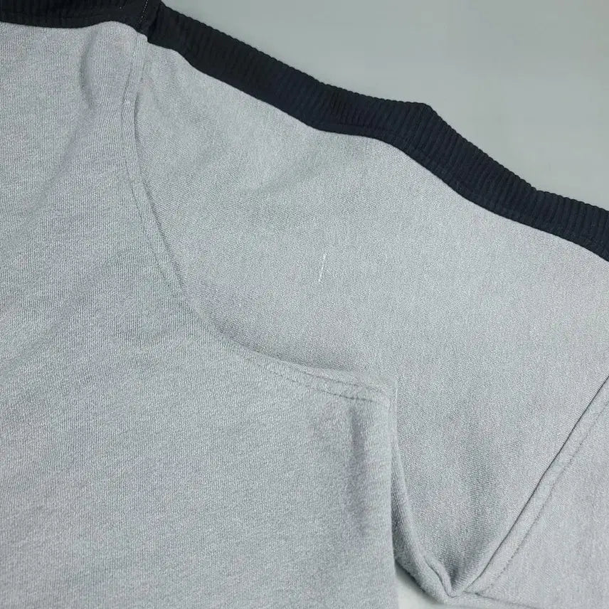 [BUNJANG] Under Armour Half-Zip Pullover Hoodie / 언더아머 그레이 블랙 배색 로고 하프집업 반집업 기모 코튼블렌드 후드 티