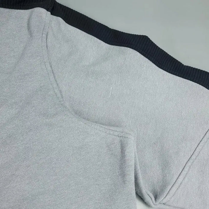 [BUNJANG] Under Armour Half-Zip Pullover Hoodie / 언더아머 그레이 블랙 배색 로고 하프집업 반집업 기모 코튼블렌드 후드 티