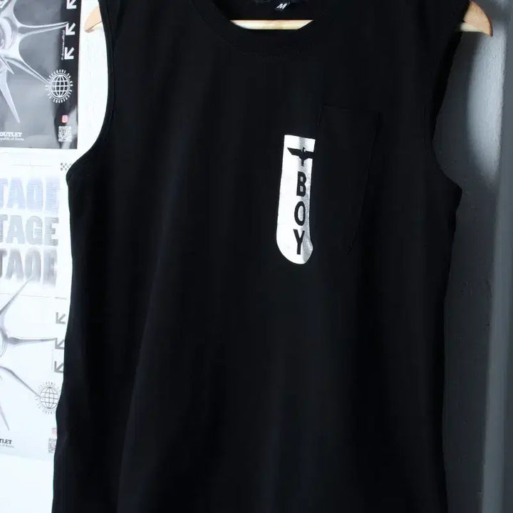 [BUNJANG] Boy London Pocket Eagle T-shirt / (M) 보이런던 반팔 티셔츠 민소매 포켓 독수리 Y2K-18302