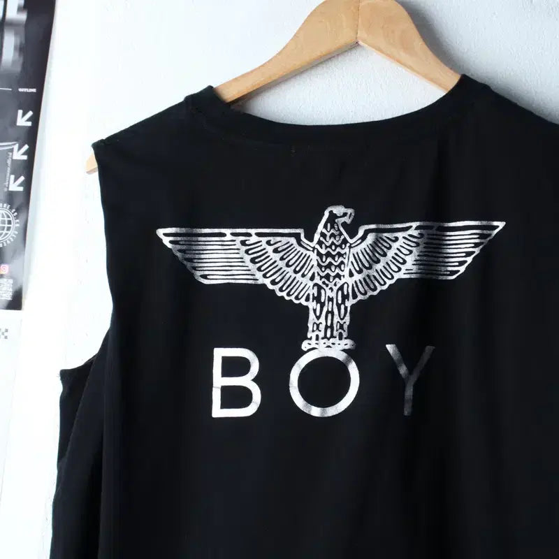 [BUNJANG] Boy London Pocket Eagle T-shirt / (M) 보이런던 반팔 티셔츠 민소매 포켓 독수리 Y2K-18302