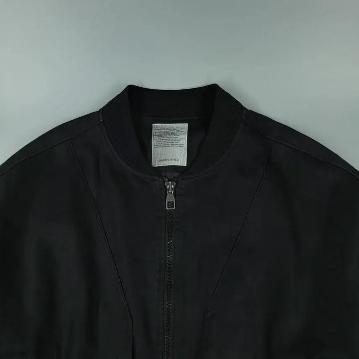 [BUNJANG] MAISON MINED Pigment Black Cut Canvas Cotton Jacket / MAISON MINED 메종미네드 피그먼트 블랙 절개 암포켓 캔버스 코튼